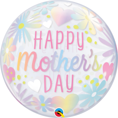 BALAO 22" BUBBLE SIMPLES PC1 MOTHER'S DAY FLORAL PASTEL